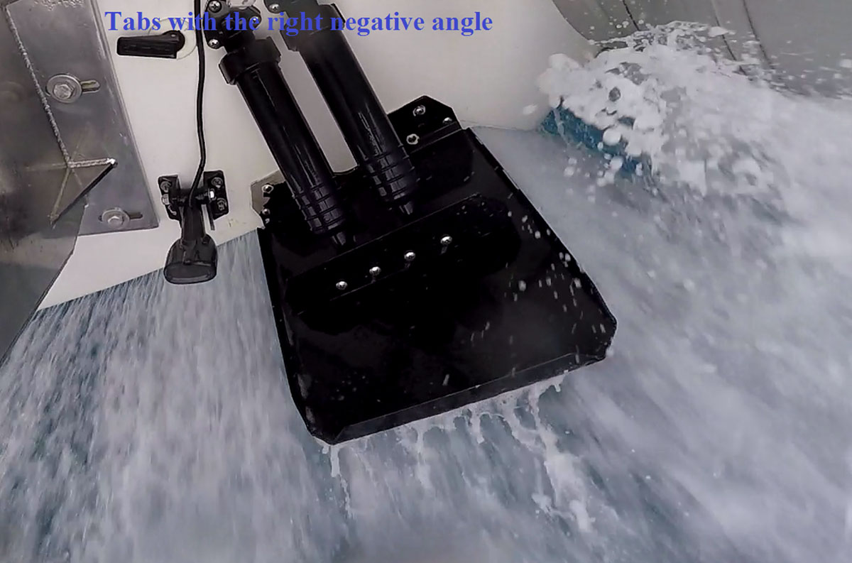Trim Tabs should be mounted in the proper negative angle