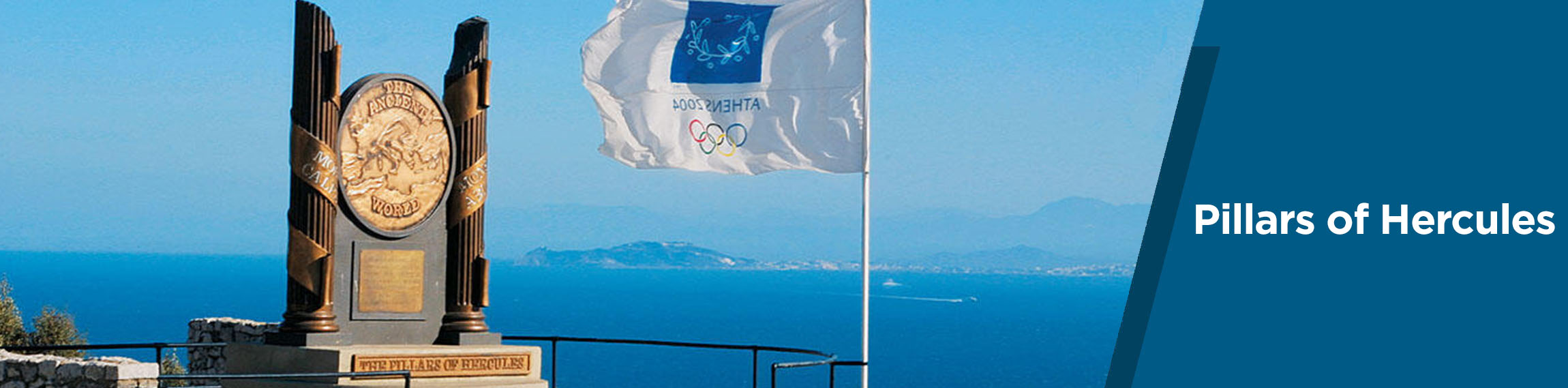 The Olympic Flag on the Pillars of Hercules